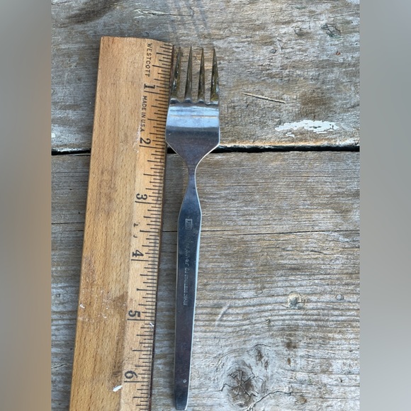 United Silver Co CORDOVA stainless floral MCM salad desert fork flatware JAPAN - Picture 3 of 8